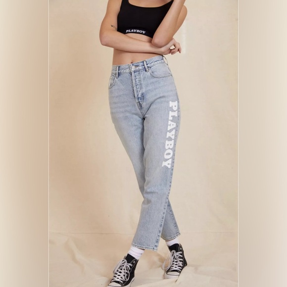 PacSun Denim - PLAYBOY PACSUN HIGH WAISTED STRAIGHT LEG JEANS SIZE 24